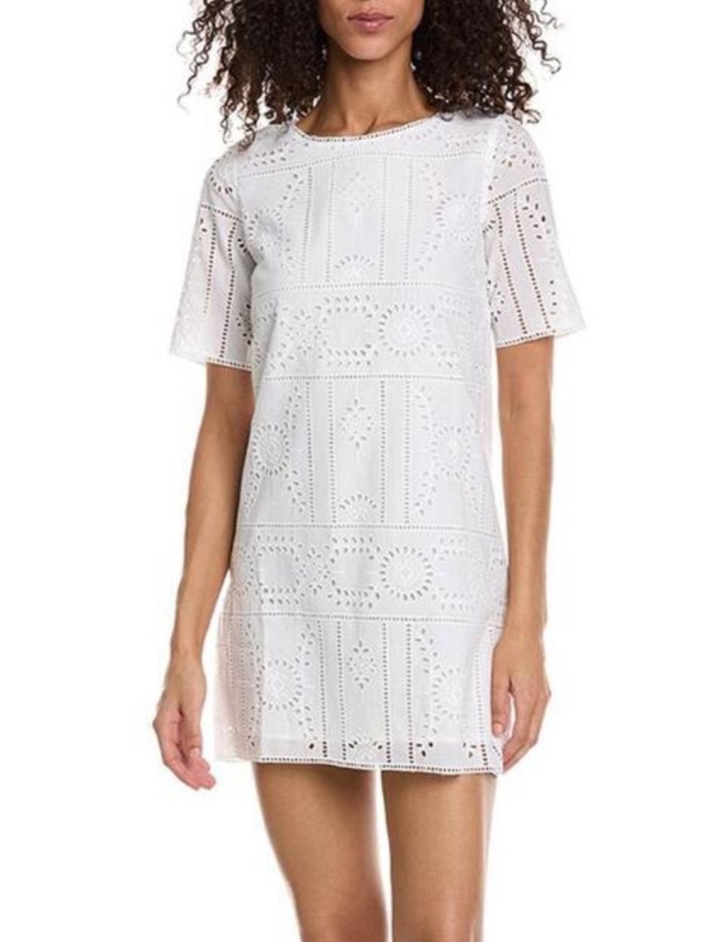 The Kooples White Eyelet Mini Dress